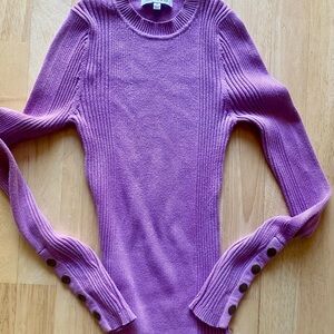 Hooked Up by IOT Lilac Crew Neck Sweater